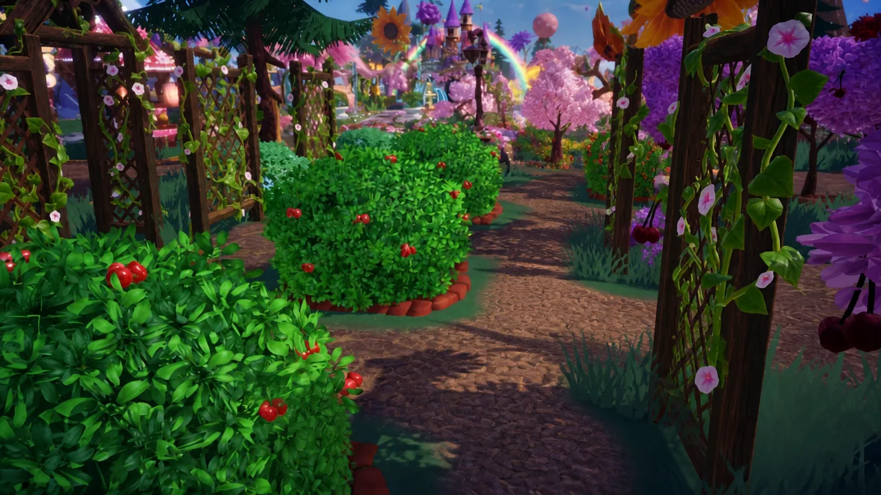Coffee bean bushes in Disney Dreamlight Valley