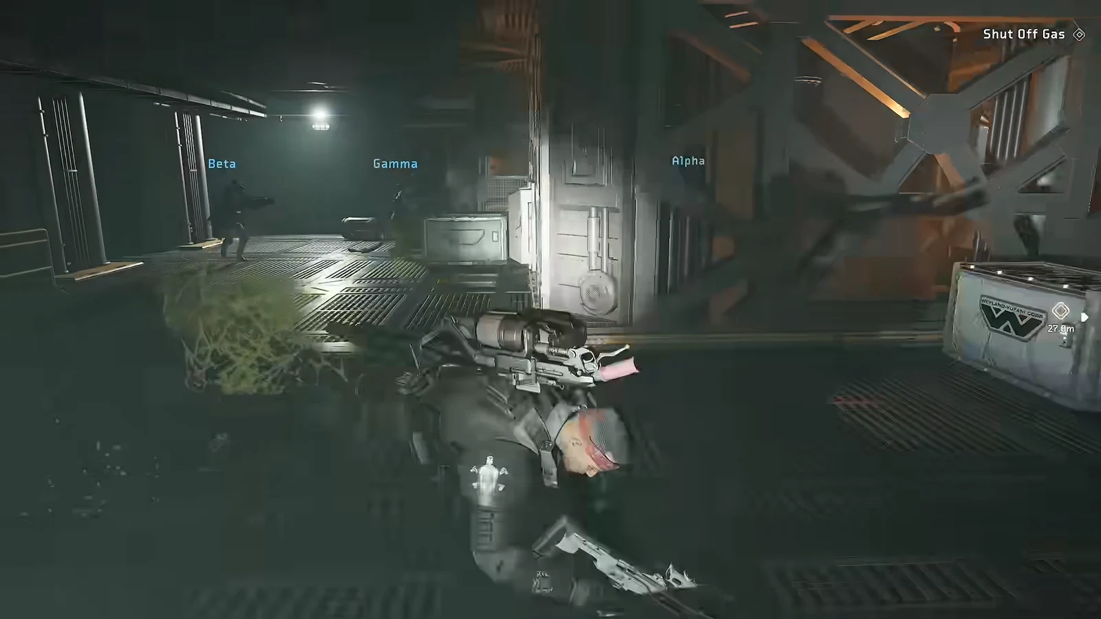 Player heading toward a marker with the Shut Off Gas objective active in mission 4.2