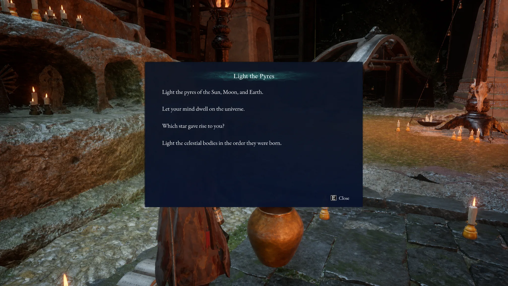 The Light the Pyres Note in Beast of Reincarnation is shown