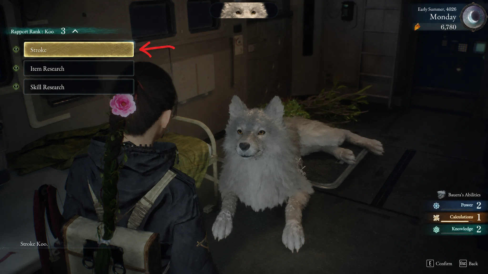 The 'Stroke' option for Koo in Beast of Reincarnation