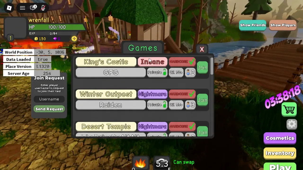 Create Dungeon menu showing the Egg Island map selected on Easy difficulty
