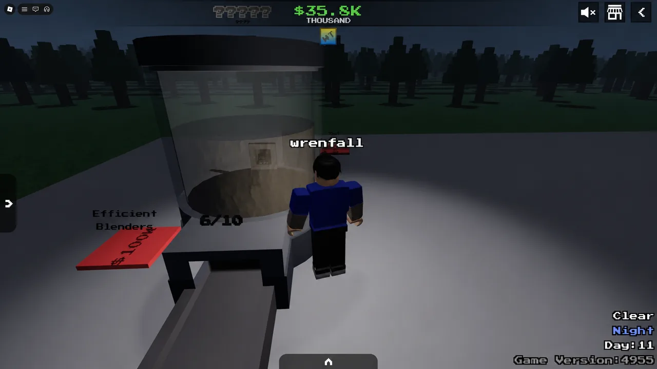 Efficient Blender machine running at 6 out of 10 progress in TBOD^2