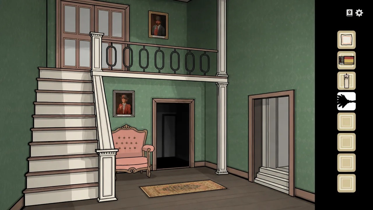 The room with the paintings in Servant of the Lake