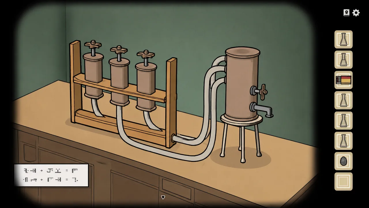 The flask puzzle in  Servant of the Lake