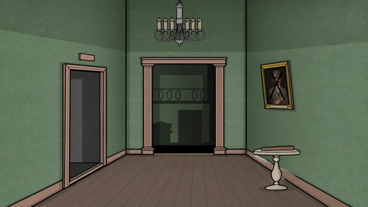 A broken chair leg on the table in Servant of the Lake