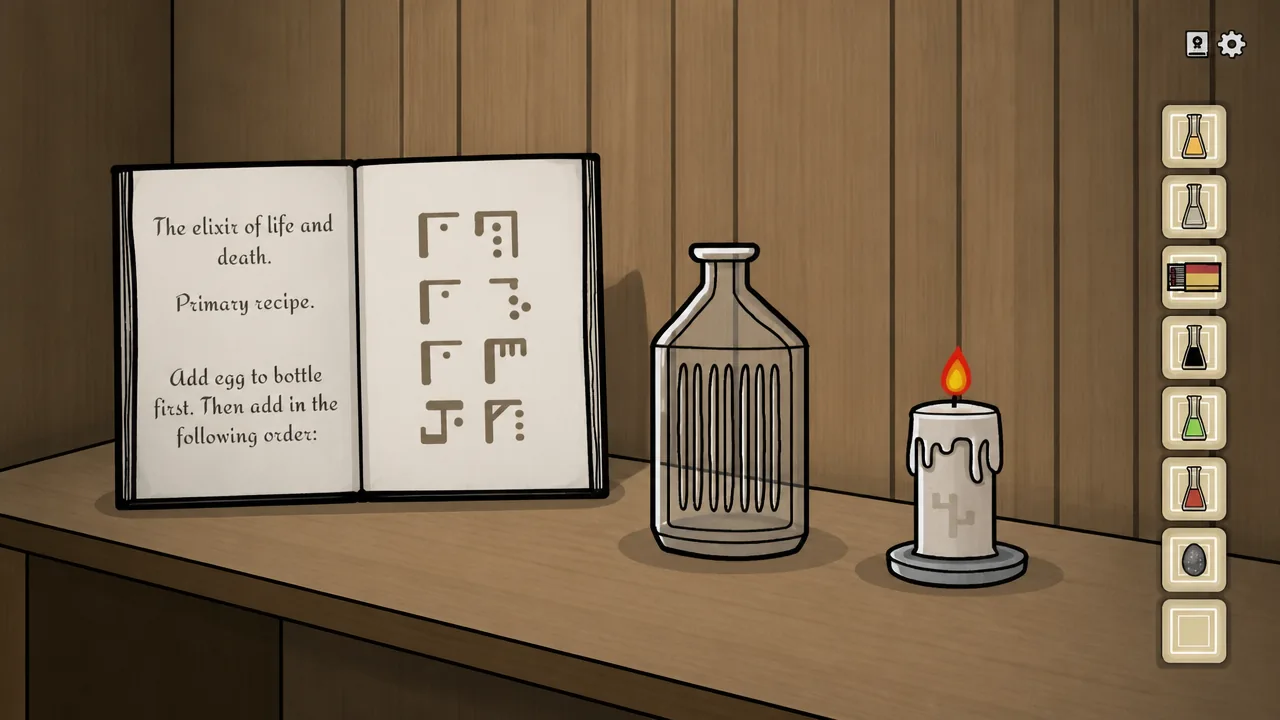 The elixir recipe in Servant of the Lake