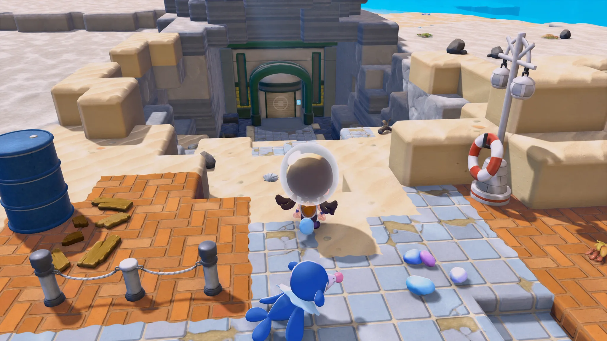 The cave containing the Area Gate to Bubbly Basin in Pokémon Pokopia