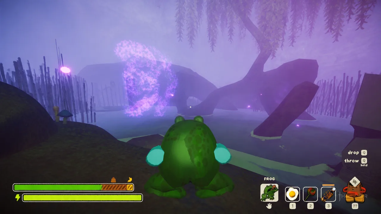 Holding a Frog in the Gloom in Peak