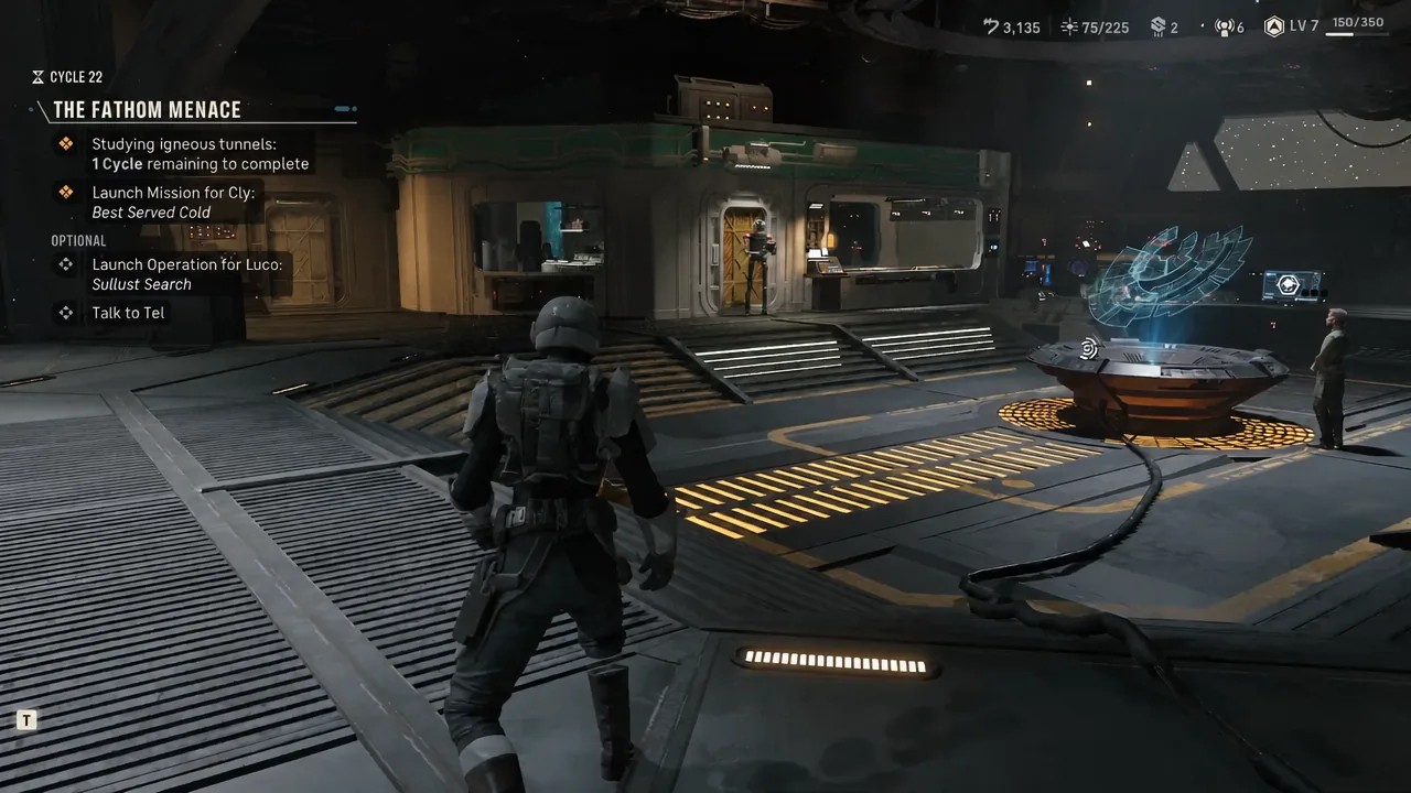 Zero Company hub with The Fathom Menace objective list showing Launch Mission for Cly: Best Served Cold