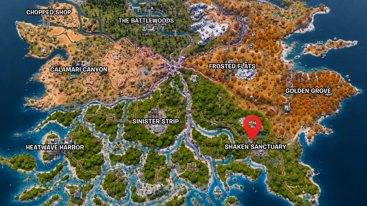The order map location in fortnite