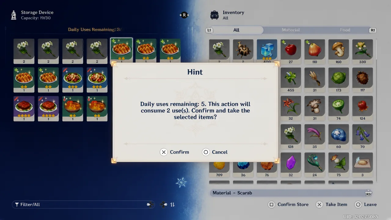 A message showing the daily trade limit in Genshin Impact