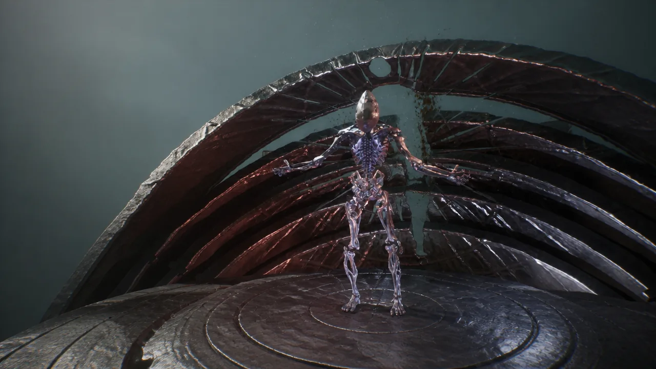 The elevator inside Marrow Keep that rises to the top level