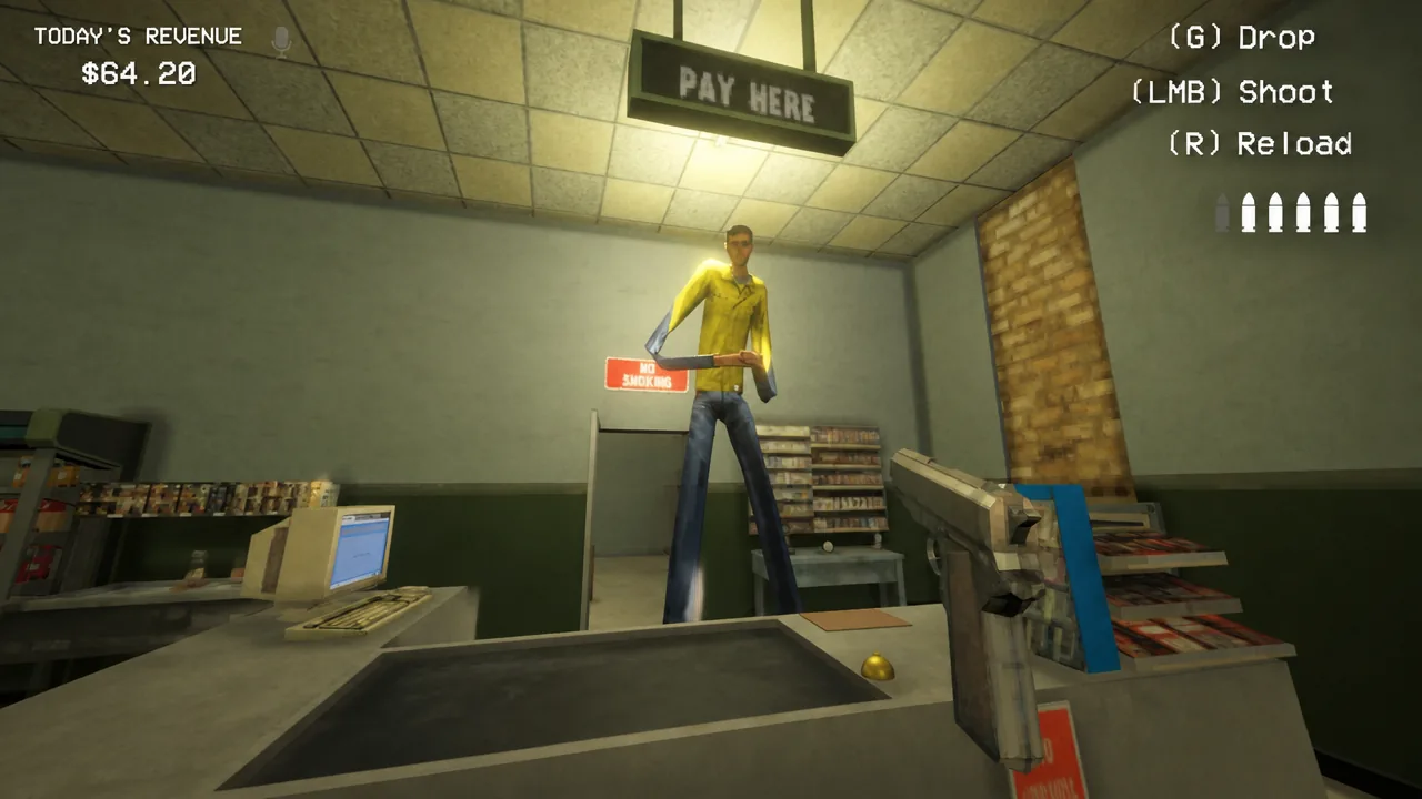 A strange doppelganger behind the counter in Shift at Midnight