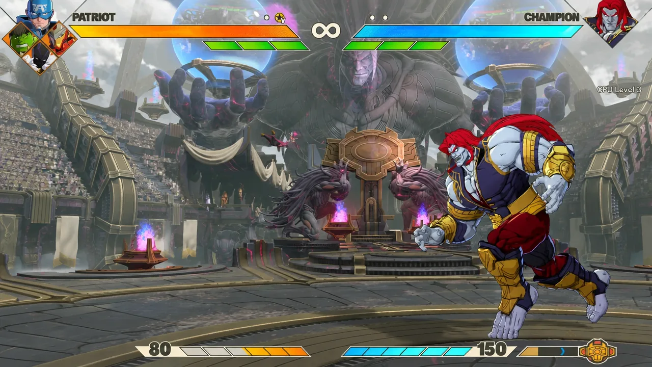 A player unlocking the secret character Champion in Marvel Tokon