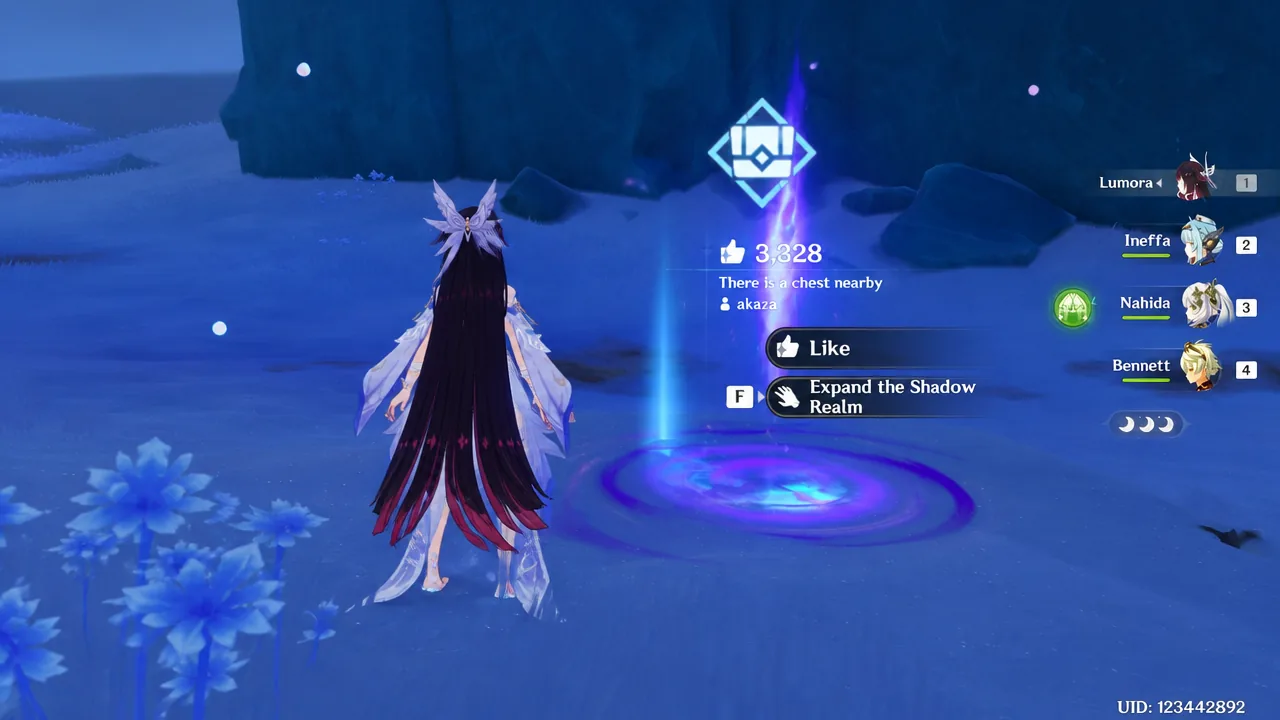Expand the Shadow Realm interaction prompt in Genshin Impact