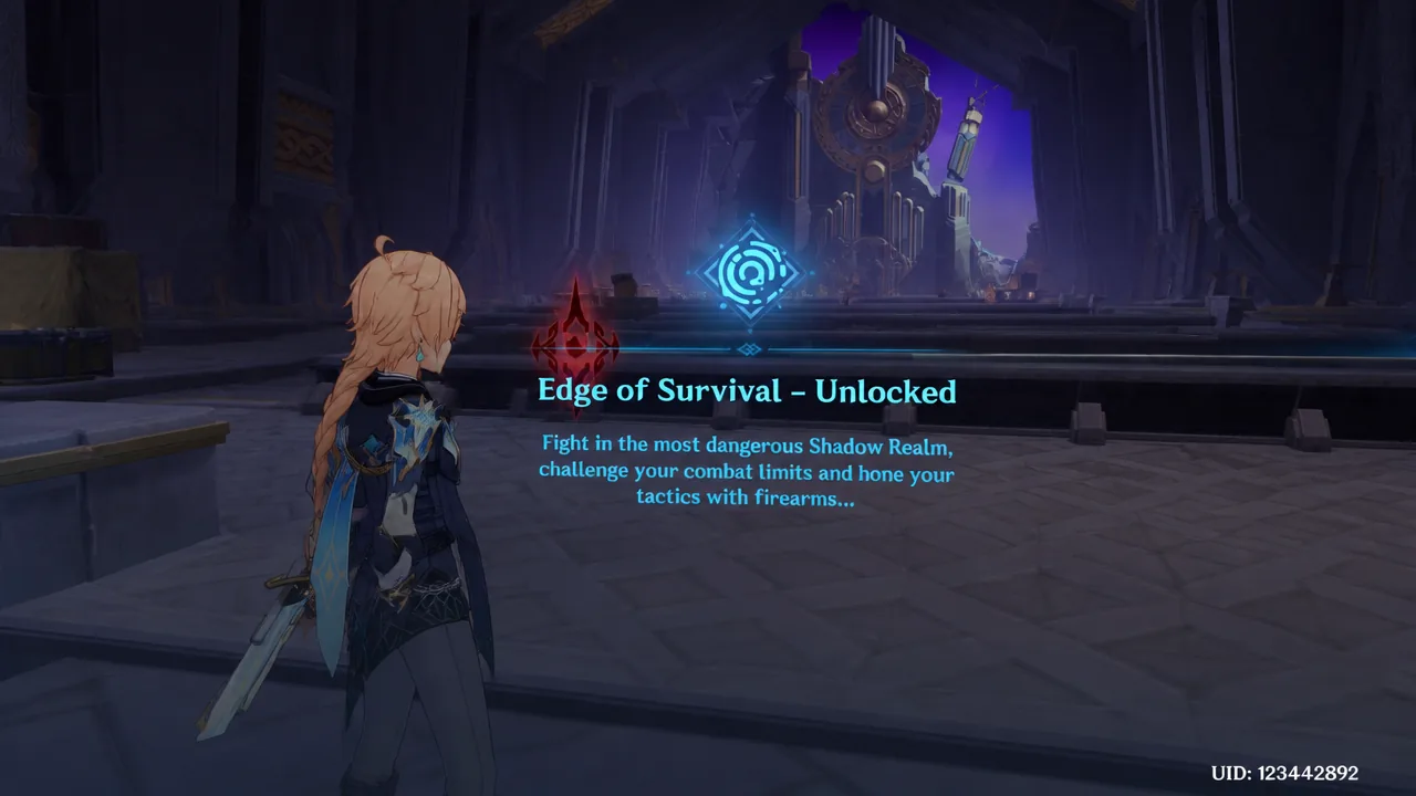 Edge of Survival Unlocked notification in Genshin Impact