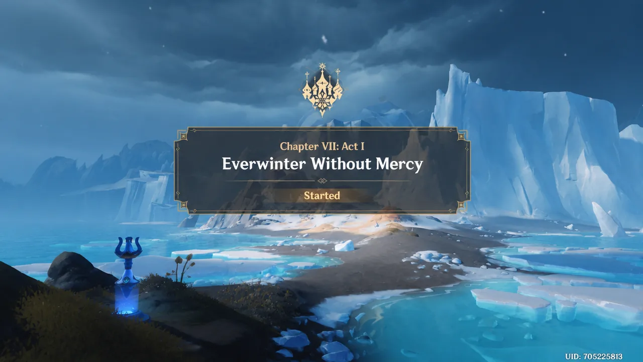 Chapter VII Act I Everwinter Without Mercy title card