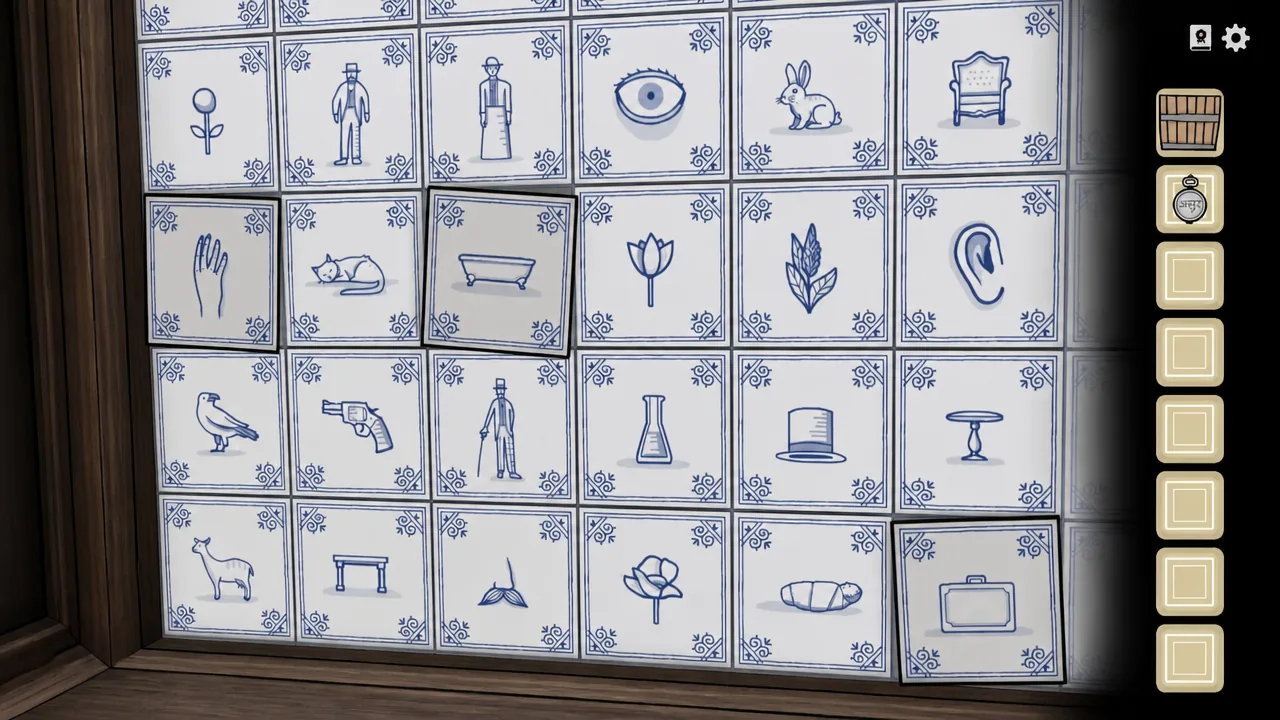 The tile puzzle to get Kate's brother's clue in Servant of the Lake