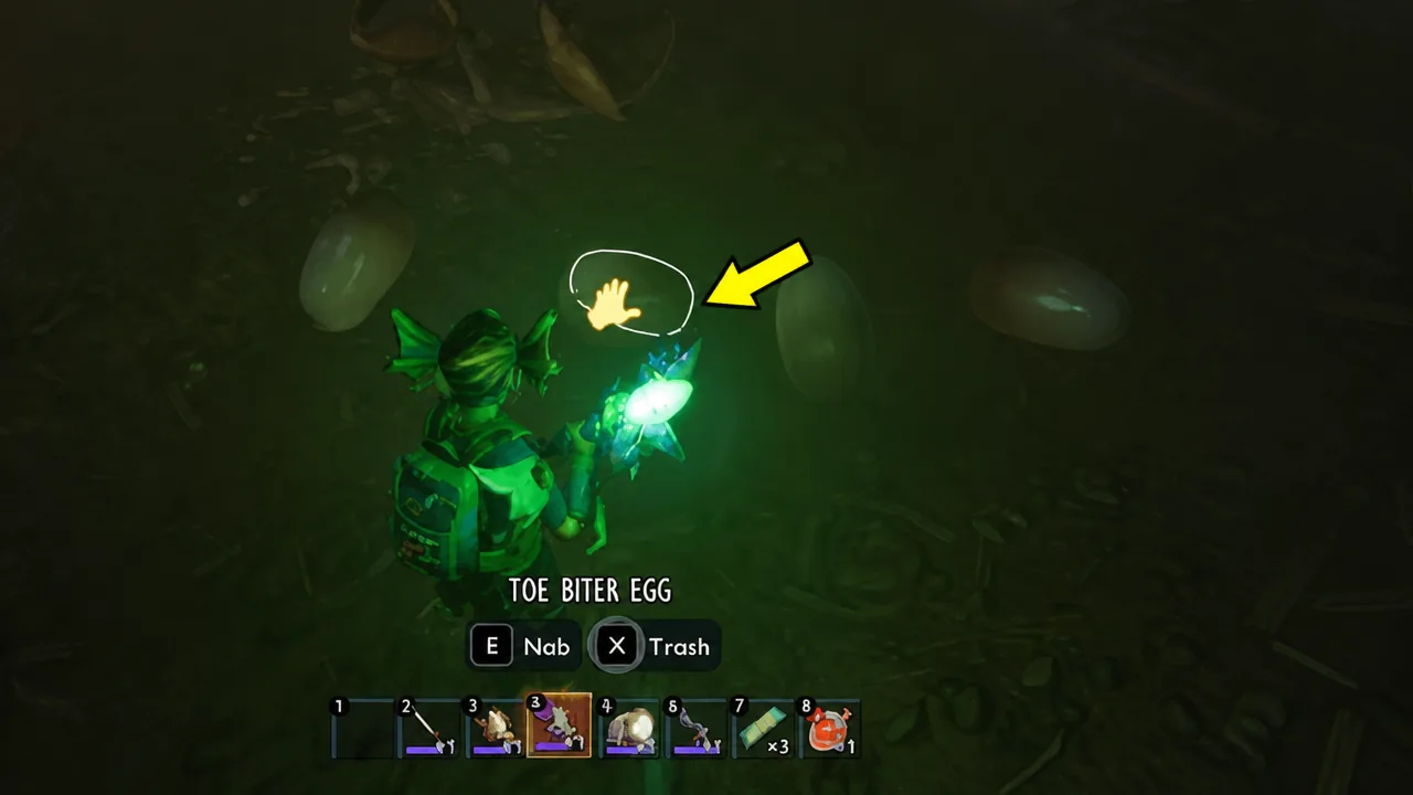 Collecting Toe Biter Egg from Nest in Grounded 2 (1)
