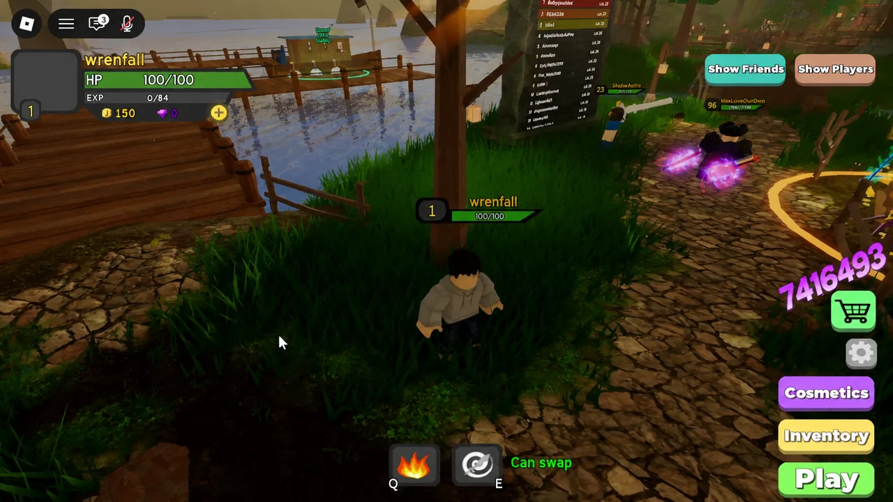 In-game view with the on-screen prompt indicating abilities can be swapped