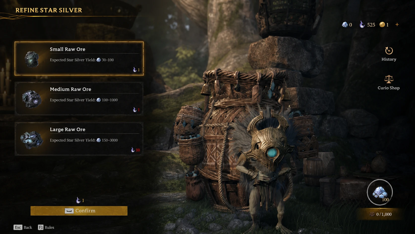 Refining Star Silver in Mistfall Hunter