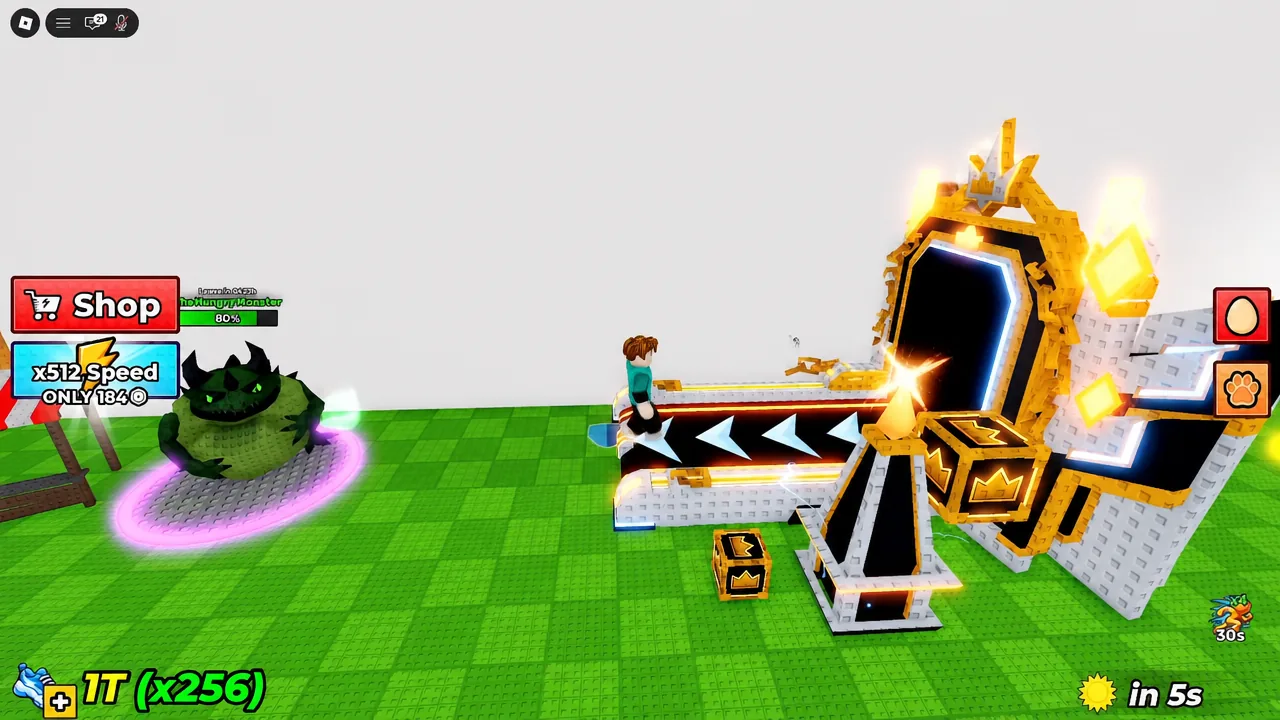 Player carrying the oversized Monstrous T-Rex Egg across the map during the Capture the Egg minigame