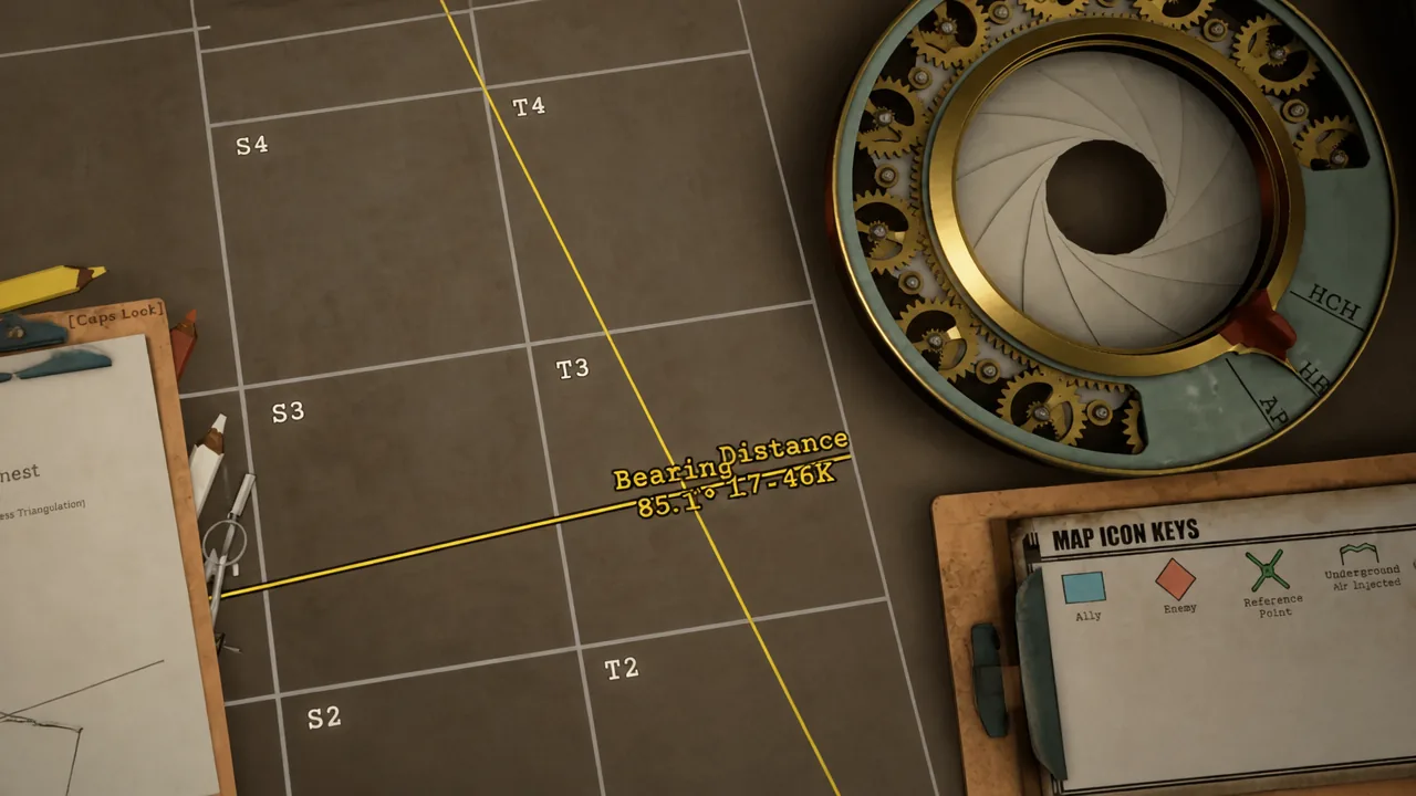 Bearing plus Distance Triangle