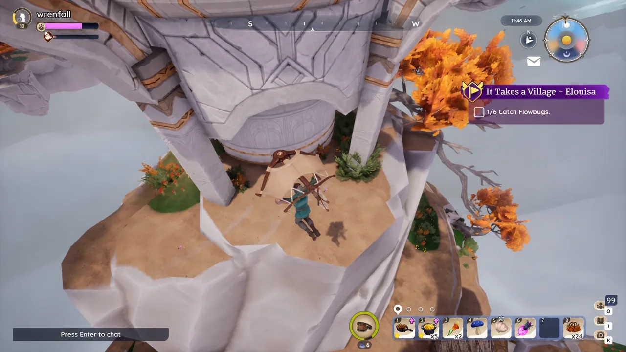 Gliding toward a neighbouring island with the Flowbug counter partially filled