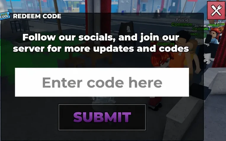 Redeem code screen in Karinderya with the code entry field highlighted