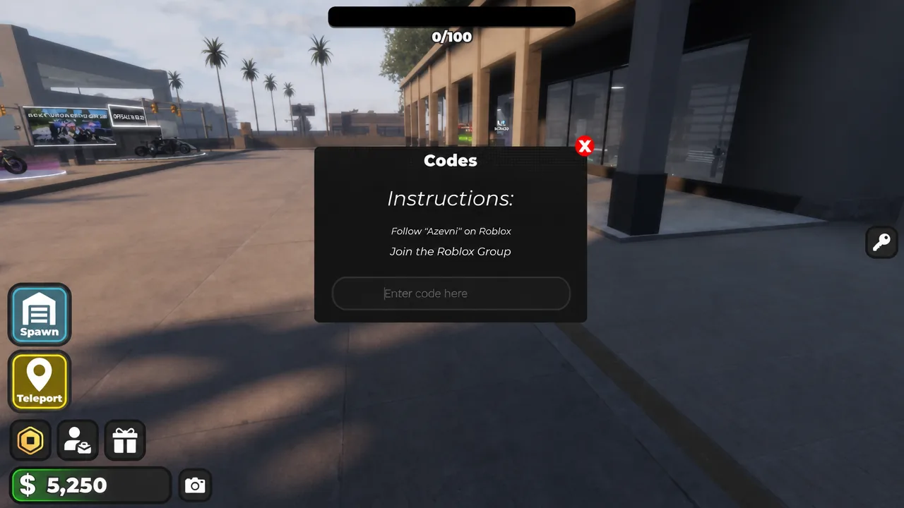 LA Rideout the codes tab