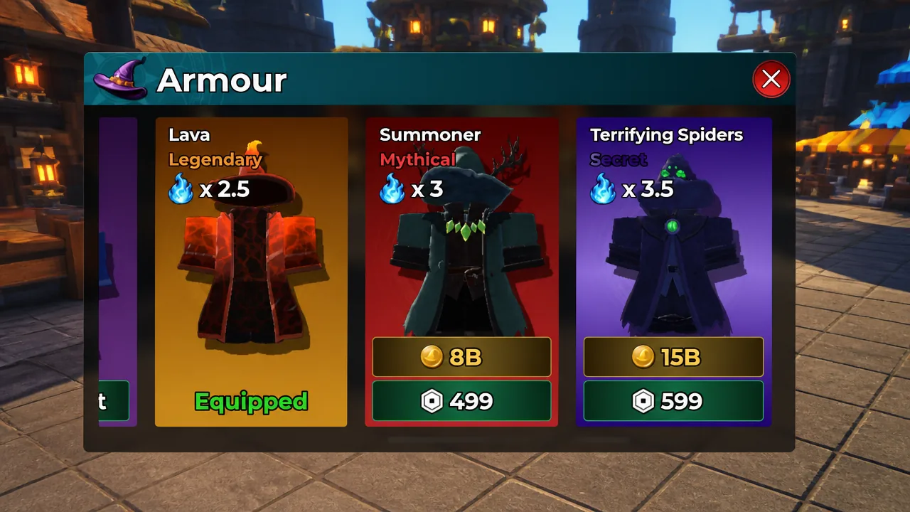 Magic Loot armor that gives Power multipliers