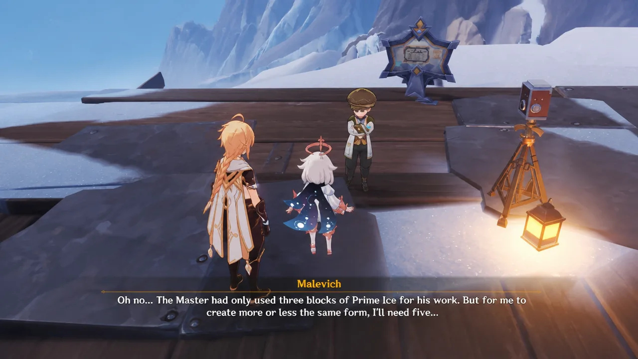 Malevich Prime Ice Construct Quest 2 In Genshin Impact