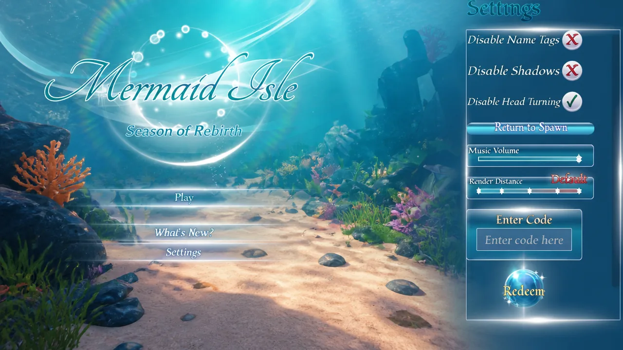 redeem Mermaid Isle codes in Roblox