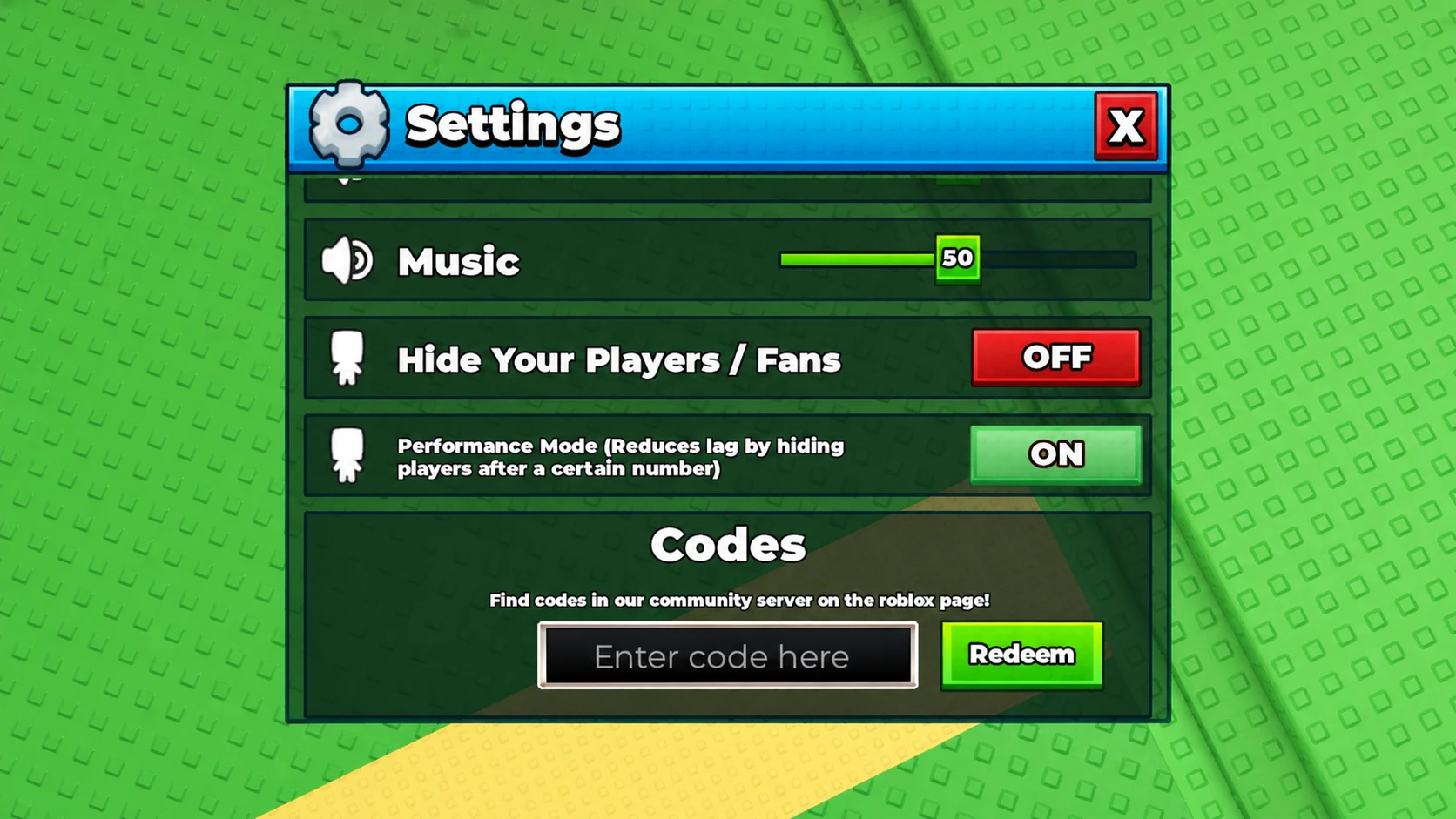 Mini Cup codes: a redemption box in front of a grass field