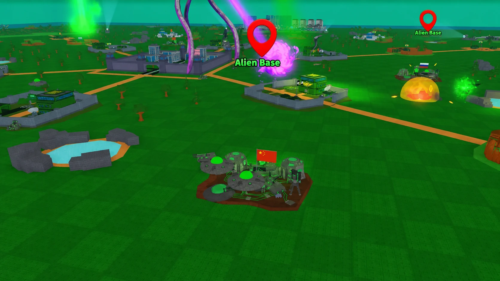 Alien Base Outpost on the Mini War map