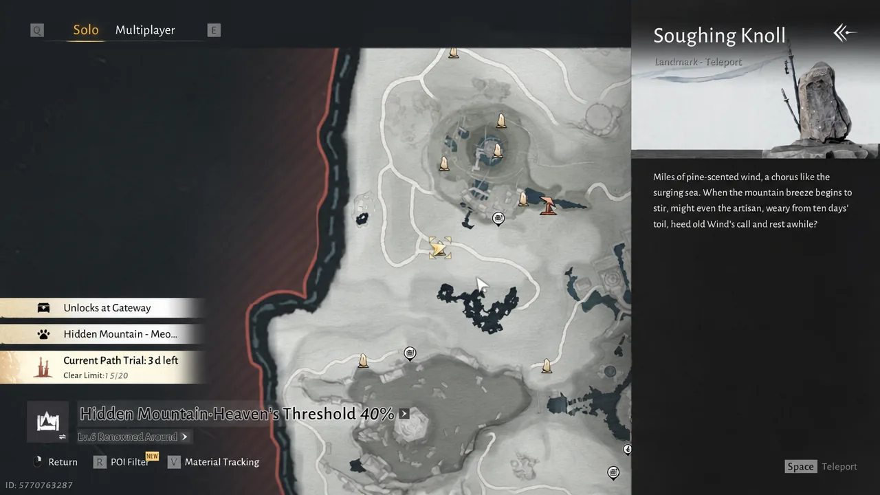 Map pin for The Cost of Talent on the northern approach into Mirkvale