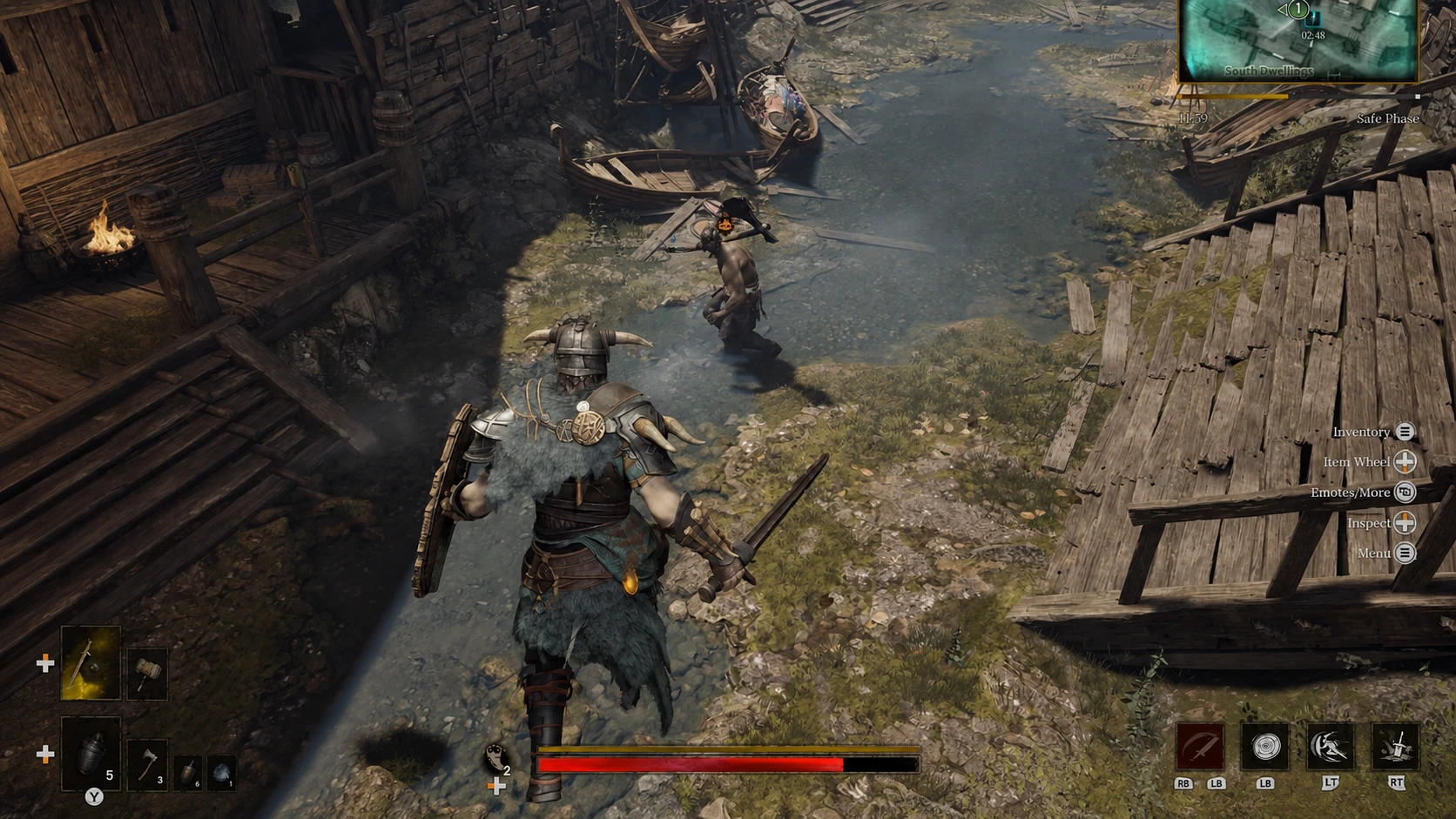 Battling Greataxe Berserker Mistfall Hunter Tracking the Treasure Quest