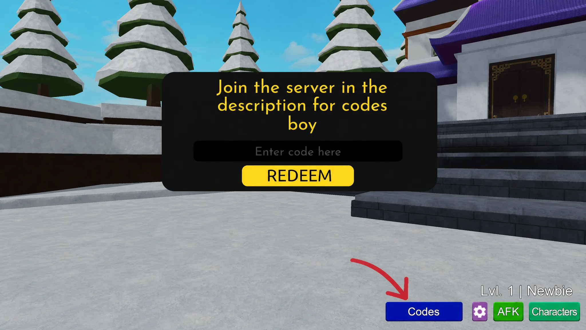 How to redeem codes in Modded ABA
