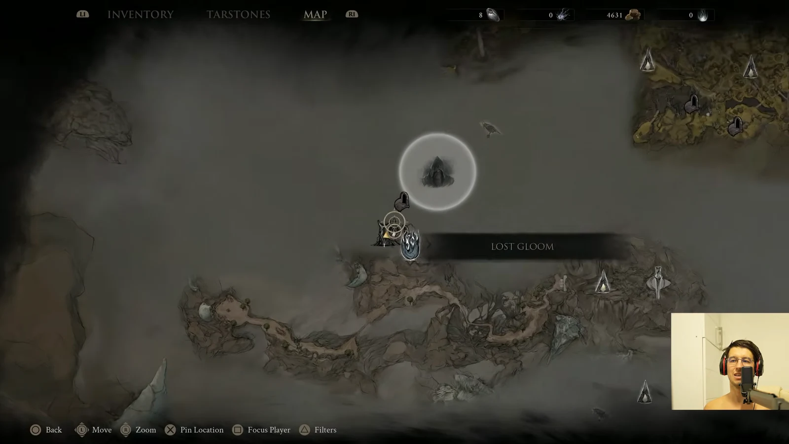 World map with the cursor near the Nochtean Gate marker in the Ruins of Nochte