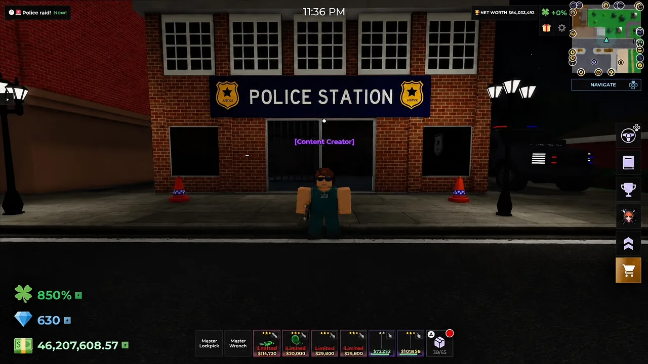 Quest dialogue for Mike's jailbreak inside the jail cell listing the required items