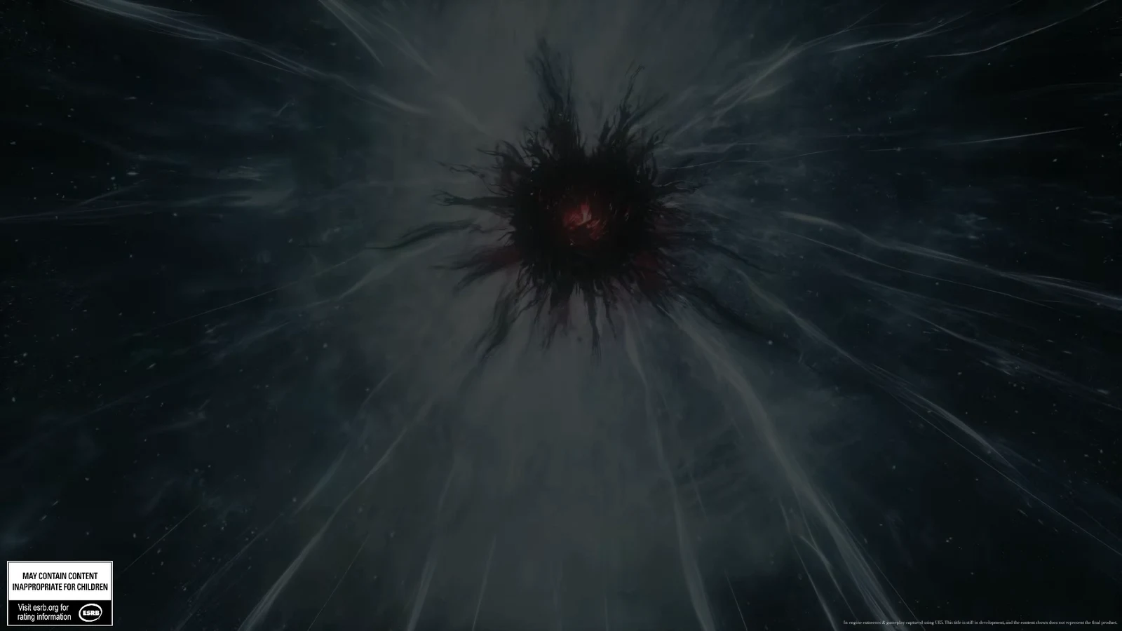 Trailer shot of the Dreadnodus looming over a mythic landscape in Nodusfall