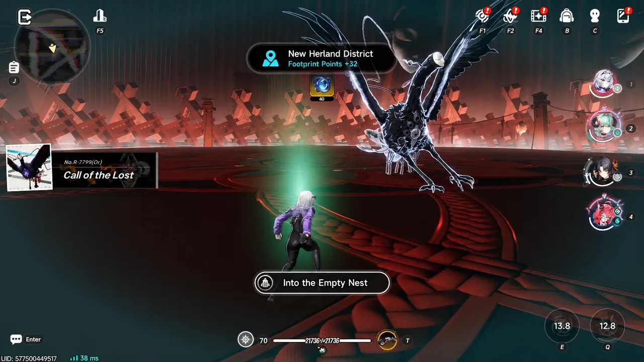 Victory screen with Into the Empty Nest complete and Footprint Points gained