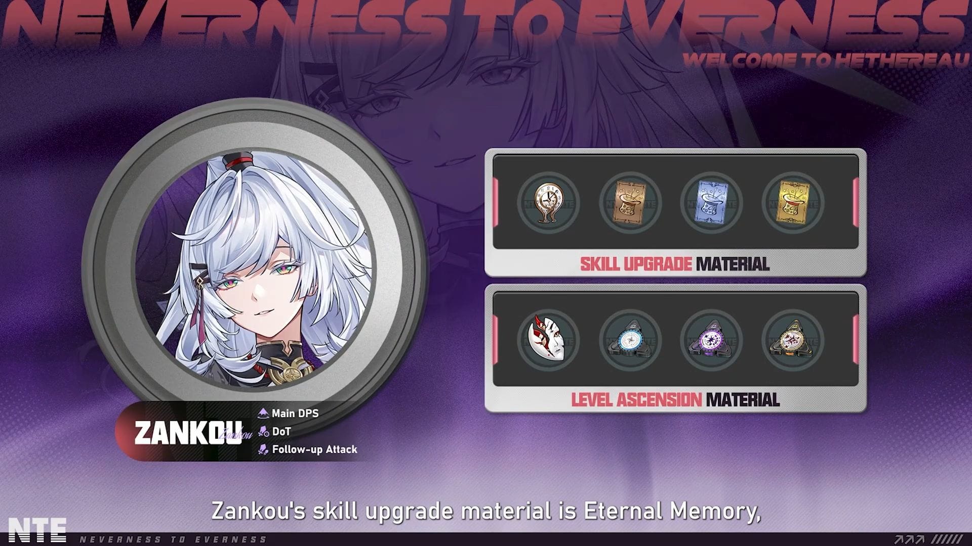 Zankou, the S-Class Incantation main DPS coming in Neverness to Everness Version 1.3