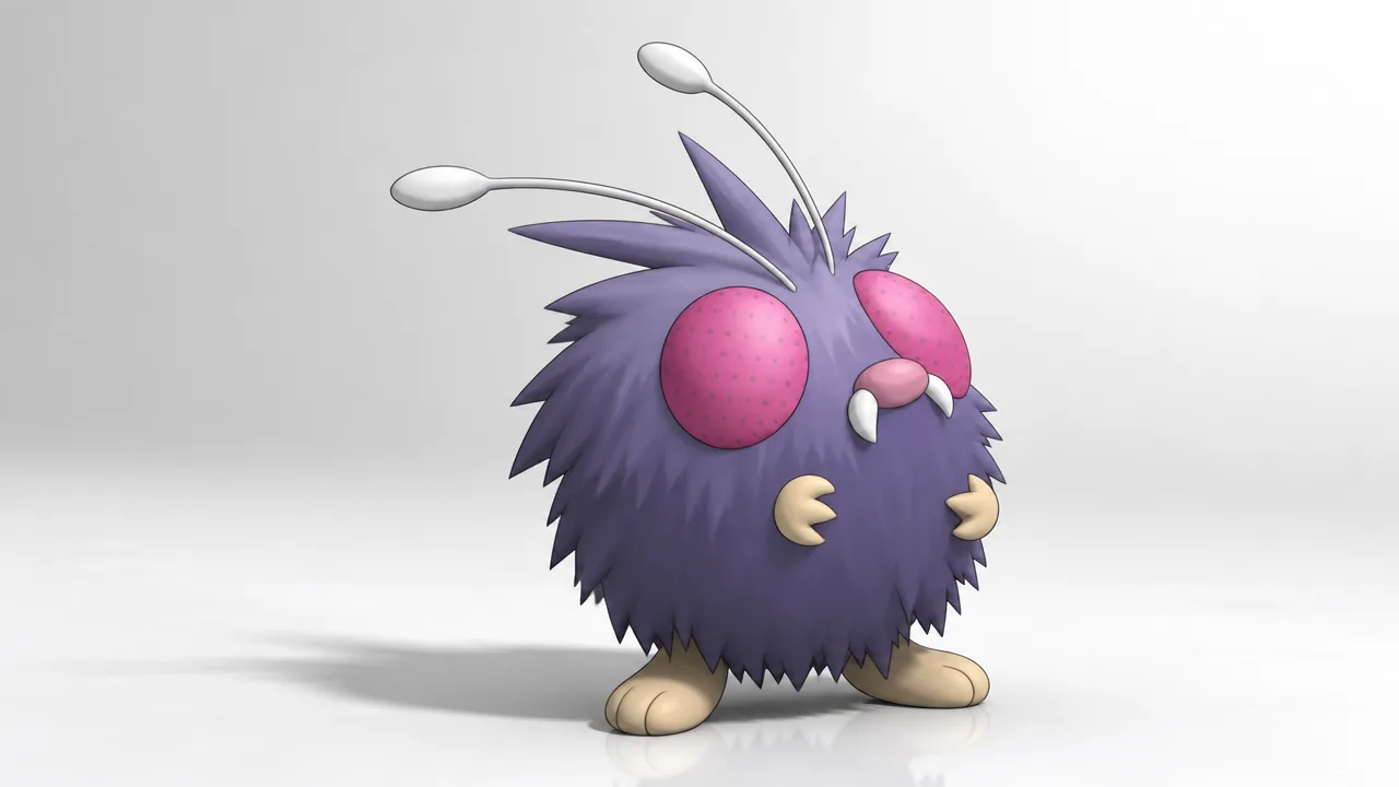 Venonat, a purple insect Pokémon