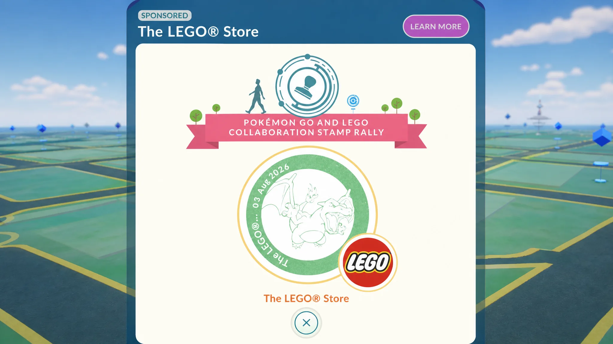 A Stamp for the Lego Stamp Rally in Pokémon Go