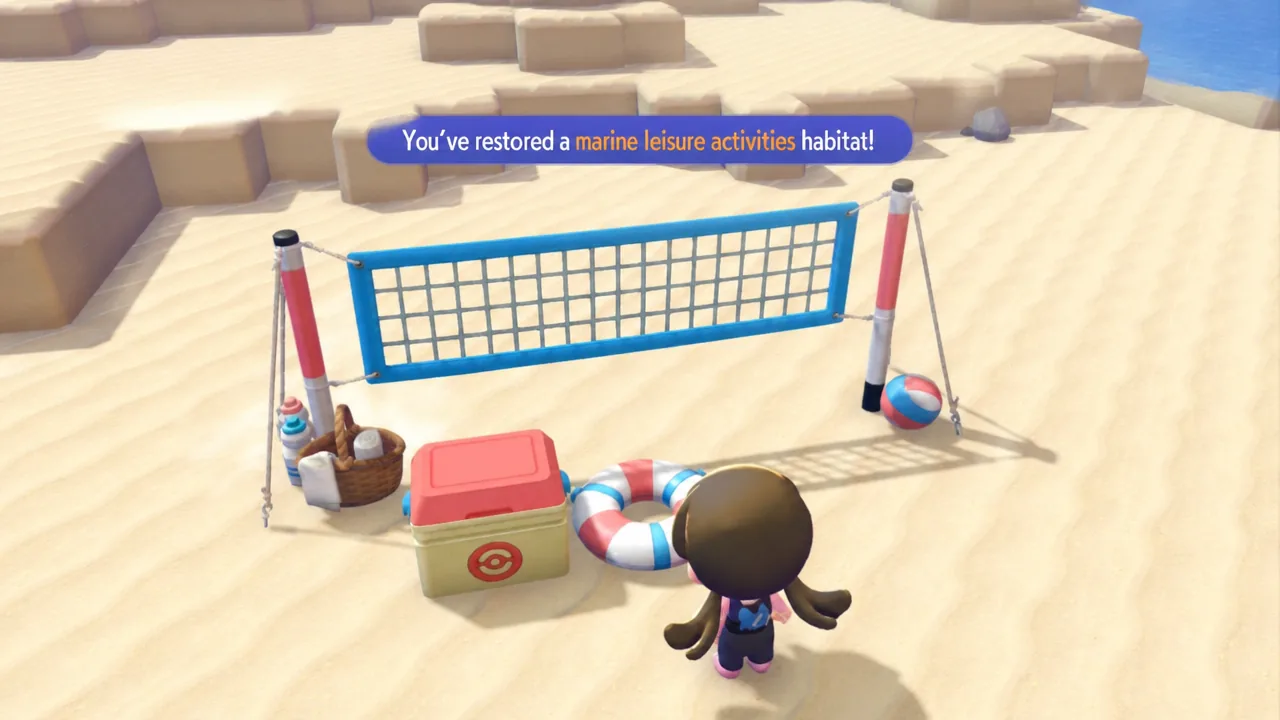 Making the Marine Leisure Activities habitat in Pokémon Pokopia