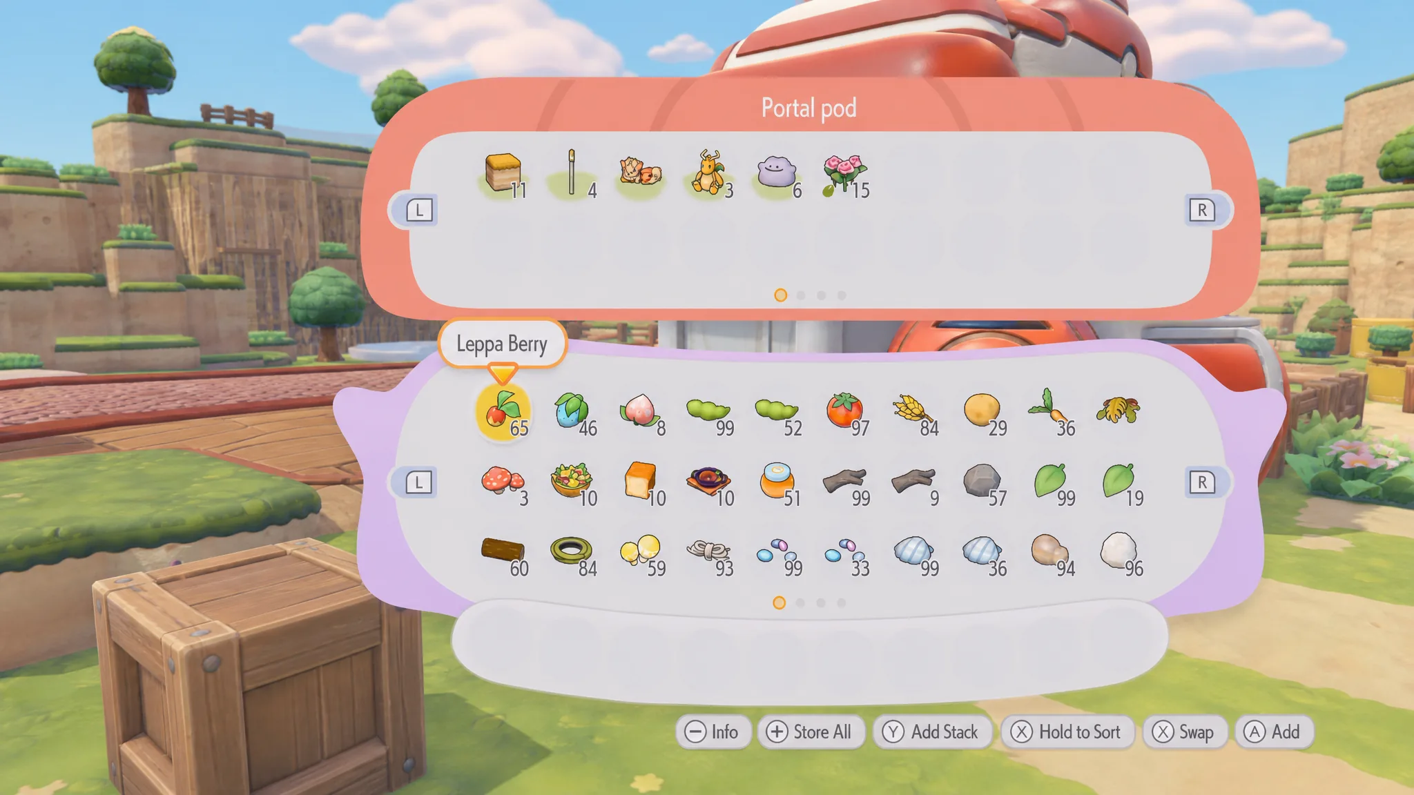 Accessing the Portal Pod storage in Withered Wastelands in Pokémon Pokopia