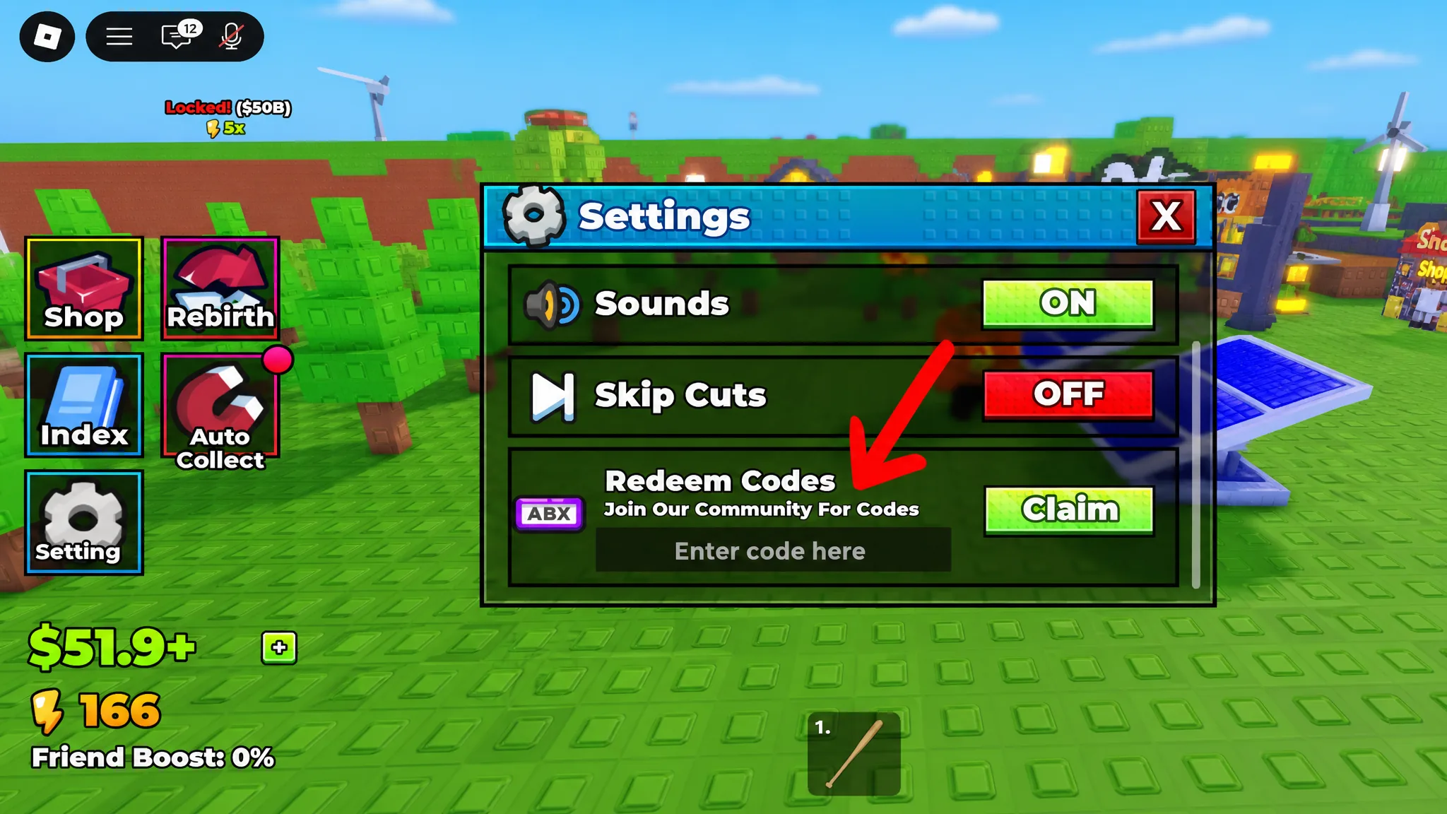 Arrow pointing to the Power Your City code system