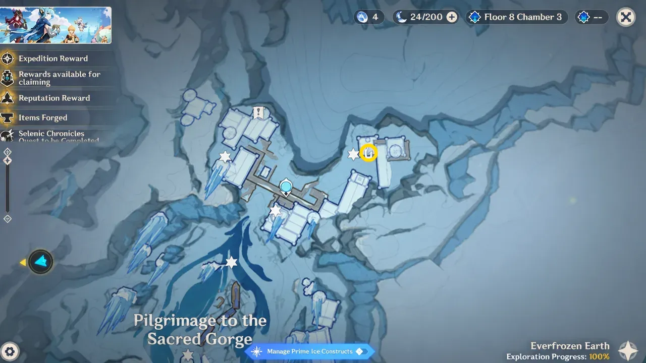 Snowgrave Shadow Realm Treasure Vault location on the map