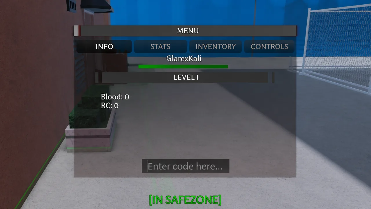 Redeem code text box for Roblox Project Ghoul